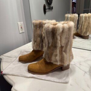 STUART WEITZMAN BLIZZARD CAMEL BOOTS